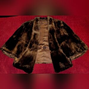 Vintage Brown Mink Stole, Lined With Satin, Wheat City Tannery, Brown, O/s